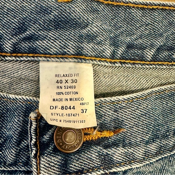 Relaxed Fit 40 x 30 100% Light Wash Men’s 100% Cotton Denim Jeans - Picture 3 of 7